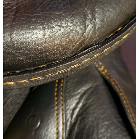 Born Western Ankle Boots Womens 8 Dark Brown-Yellow Stitch Cowgirl Thick Leather - Picture 6 of 13